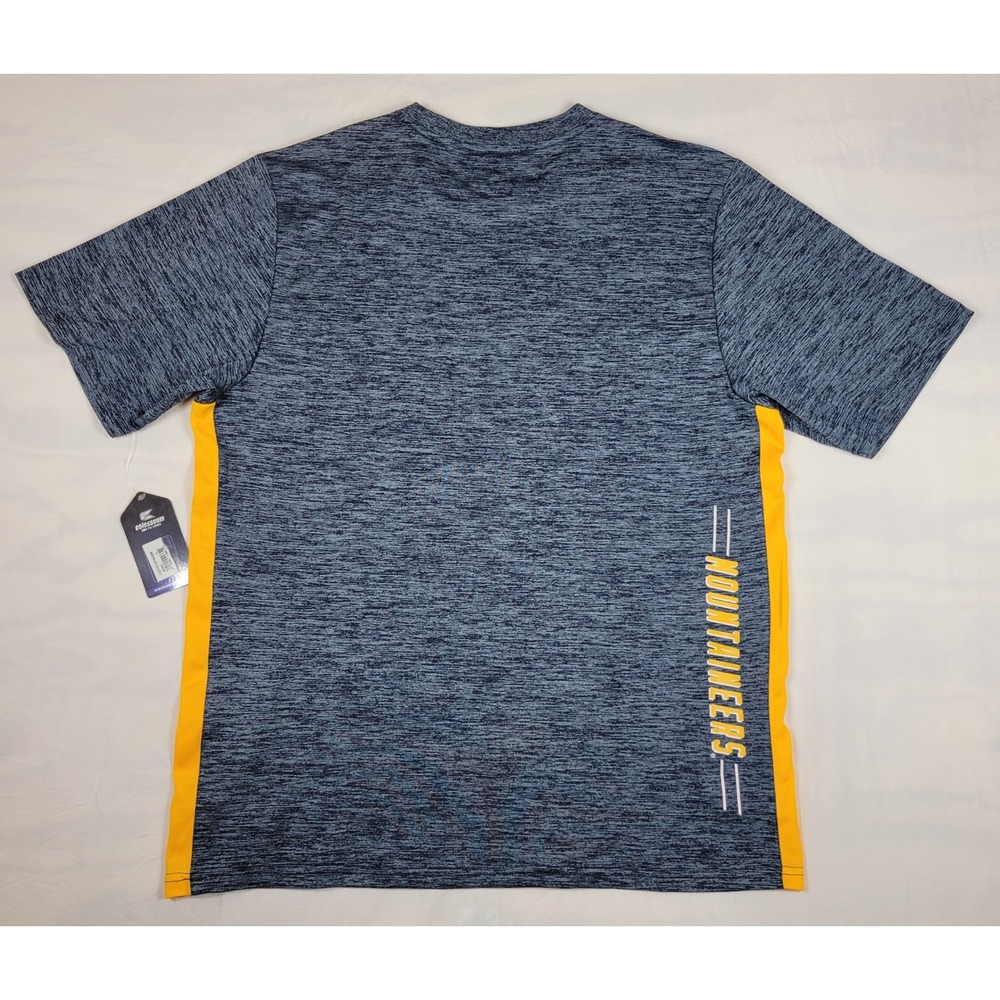 Colosseum NWT West Virginia Mountaineers Mens XL Blue Gold Space Dye Shirt - Picture 5 of 7